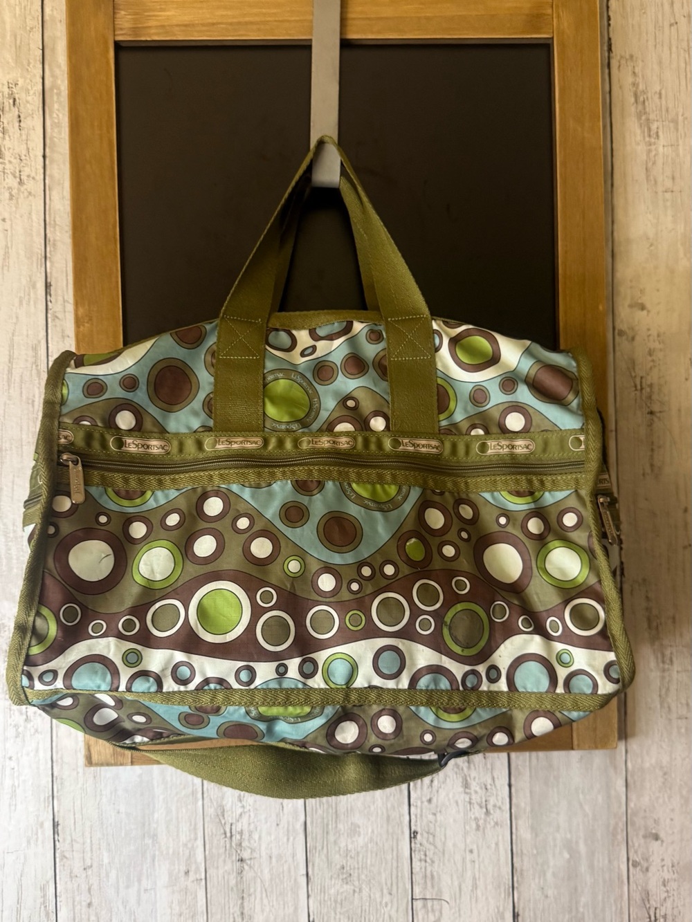 LeSportsac Geometry Print Weekender Travel Bag Tote Diaper Bag Large